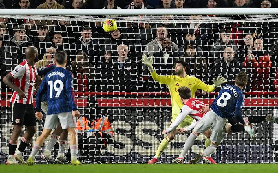 Arsenal yananiwe gutsinda Brentford itakaza amahirwe yo gusiga Man City ‎