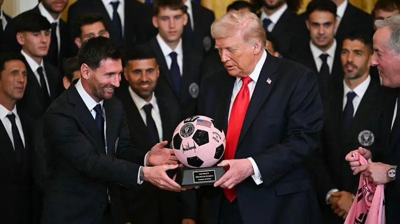 Perezida Trump yakiriye Lionel Messi n'ikipe ya Inter Miami muri White House